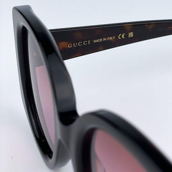 NEW Gucci GG1257S 003 Havana Gradient Red Butterfly Oversized Women Sunglasses - Picture 9 of 13